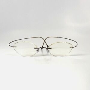 Silhouette M7395 V6055 Eyeglasses Frames 40-19 140 Brown Rimless Minimal‎ Art